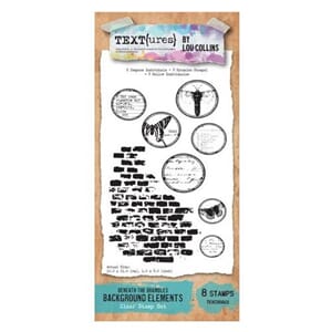 TEXT(ures) - Background Elements 4x8 Inch Clear Stamp