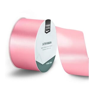 Dekorbånd - Rosa sateng bånd, bredde 5 cm, metervare