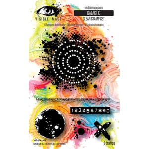 Visible Image - Grunge Florals 4x6 Inch Stamp Set Galactic