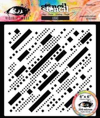 Visible Image - Grunge Florals 6x6 Inch Stencil Puzzle