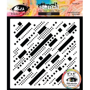 Visible Image - Grunge Florals 6x6 Inch Stencil Puzzle