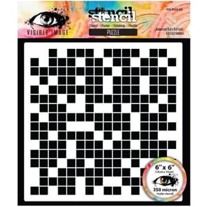 Visible Image - Grunge Florals 6x6 Inch Stencil Puzzle