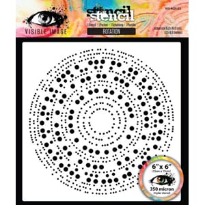 Visible Image - Grunge Florals 6x6 Inch Stencil Rotation