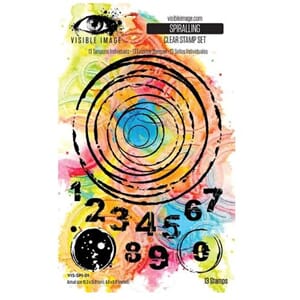 Visible Image - Grunge Florals 4x6 Inch Stamp Set Spiralling