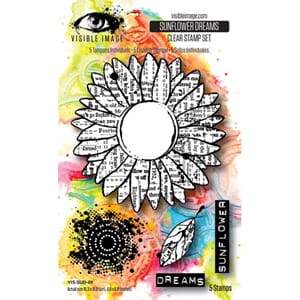 Visible Image - Grunge Florals Stamp Set Sunflower Dreams