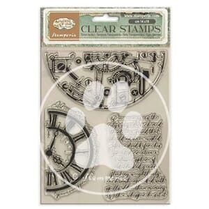 Stamperia - Half Clocks and Writ Gardens of Time Clear Stamp