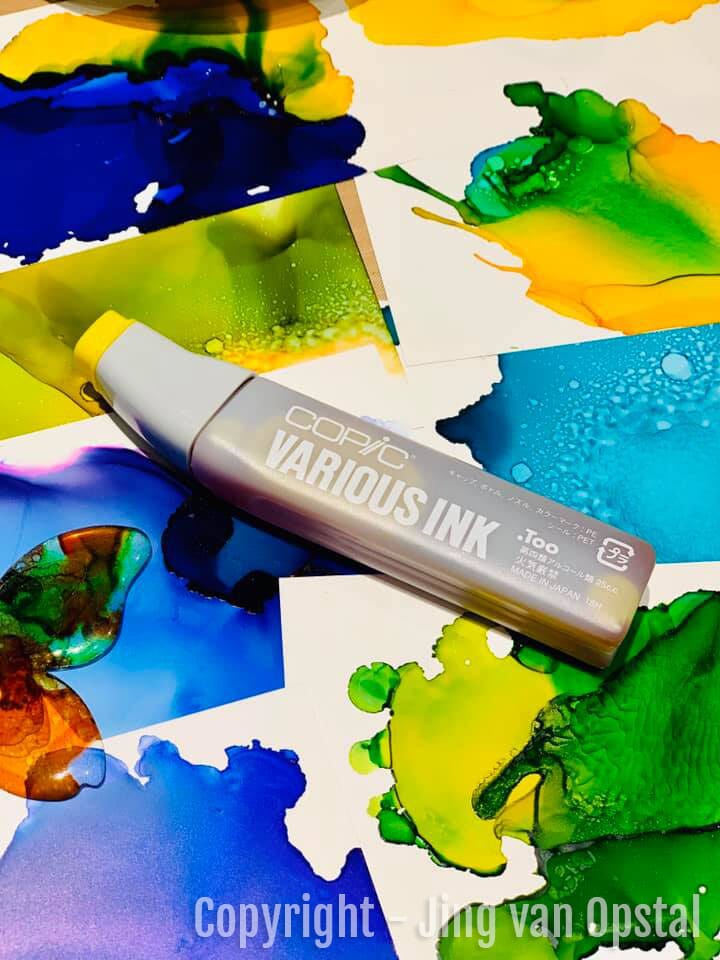 YUPO PAPER - YUPO - ALKOHOLBLEKK - ALCOHOL INK - COPIC VARIOUS INK - COPIC REFILL - 8.jpg