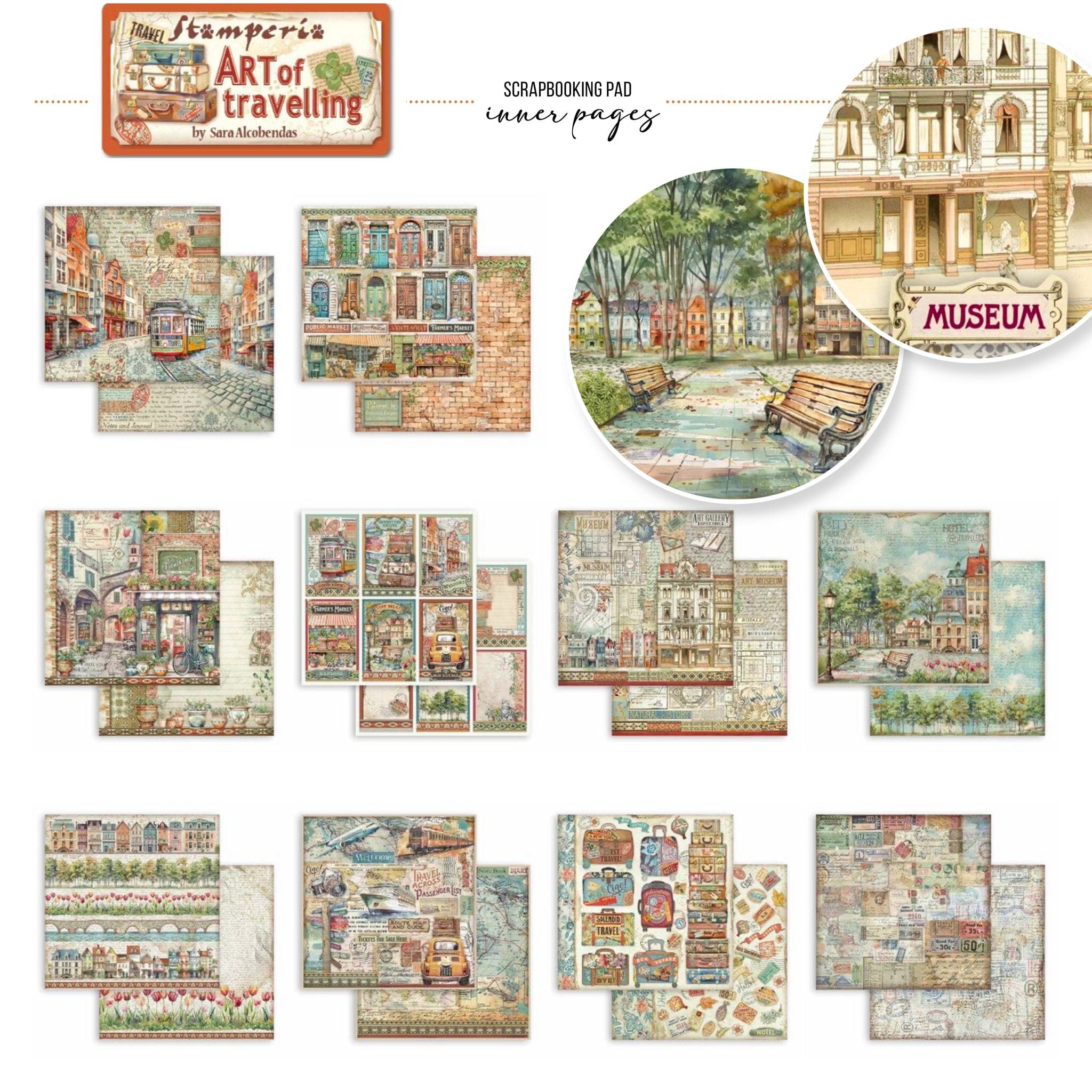 STAMPERIA - ART OF TRAVELLING - MØNSTERARK - RUBONS - WASHI TAPE - PAPERCRAFTING - HOBBYBUTIKK OSLO - SCRAPPEBUTIKK OSLO - 8.JPG