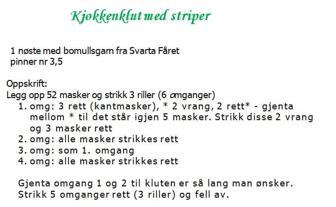 SVARTA FÅRET - GARN - STRIKKING - KJØKKENKLUTER - KLUTESTRIKKING - GRATIS OPPSKRIFT - STRIKKEOPPSKRIFT - 2.JPG