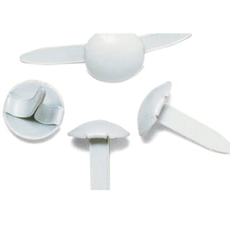 Brads - White, str 4+8 mm, 75/Pkg