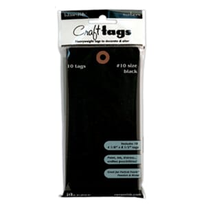 Inkssentials: Craft Tags #10 - Black Surfaces 10/Pk