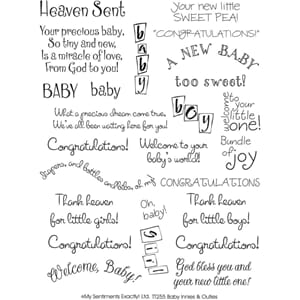 My Sentiments: Baby Clear Stamps