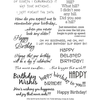 My Sentiments: Birthday Clear Stamps