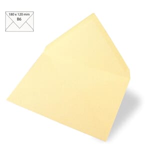 Konvolutt B6 120x180mm - beige, 5 stk