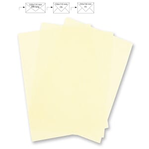 Vellum papir A4 - Ivory 100 g, pakke med 5 stk