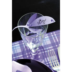 Halvperle av glass -  Lilac 3+5+6mm - 65 stk