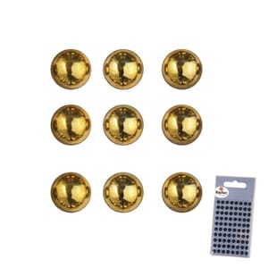 Halvperle - gold, ø 5mm 80stk