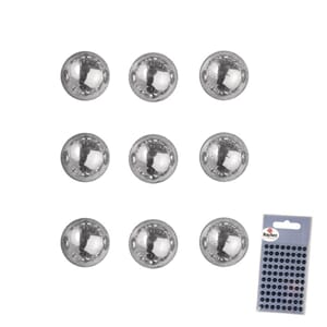 Halvperle - silver, ø 5mm 80stk