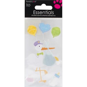 Trends Int.:  Welcome New Baby Boy - Essentials Dim.Stickers
