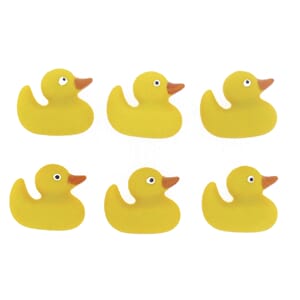 Badeender / Rubber duckies - Knapper 6 stk, 2 cm