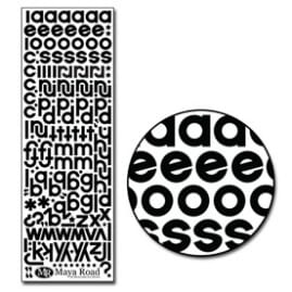 Maya Road: Alphabet Rub-Ons - David, Black
