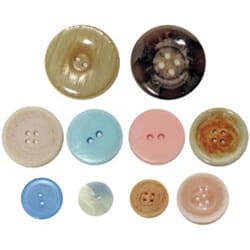 Tim Holtz: Accoutrements, Shabby Buttons 10/Pk -Idea-Ology