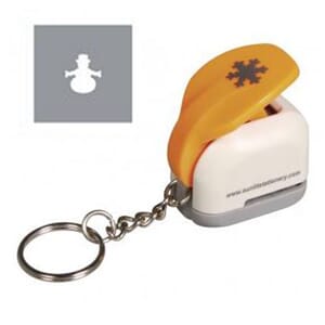 Puncher - Snømann 1 cm med nøkkelring