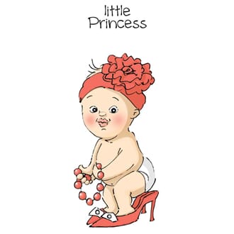 Art Impressions: Princess - Little People Cling Rubber Stamp