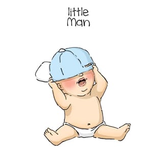Art Impressions: Little Man - Little People Rubber Stamp