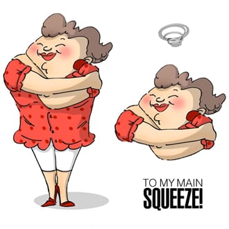 Art Impressions: Main Squeeze - Valentine's Cling  Stamp