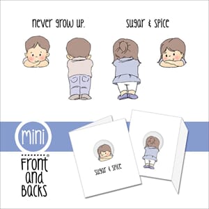 Art Impressions: Boy & Girl - Front-N-Backs Cling  Stamp