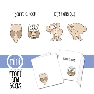 Art Impressions: Owl & Monkey - Front-N-Backs Cling Stamp