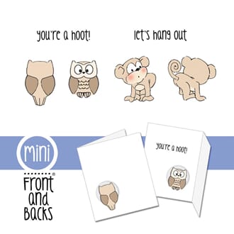 Art Impressions: Owl & Monkey - Front-N-Backs Cling Stamp
