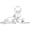 Montert stempel - Baby med stork, str 7x10 cm