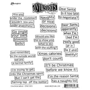 Dylusions: Christmas Words - Cling Rubberstamp set