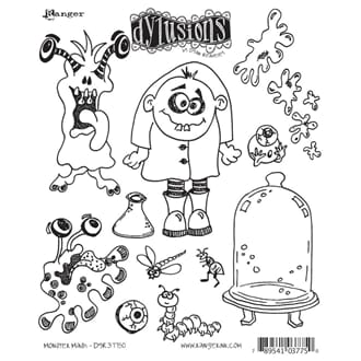 Dylusions: Cling Rubberstamp set - Monster Mash
