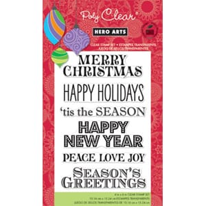 Hero Arts: Greetings For The Holiday - Clear Stamps