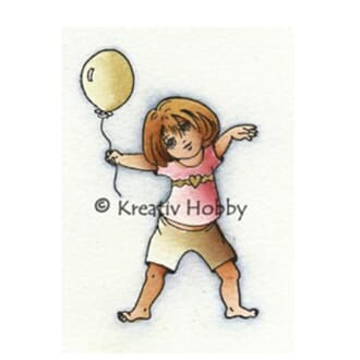 Kreativ Hobby: Jente med ballong