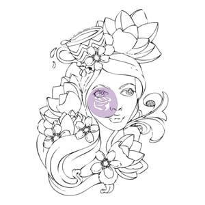 Prima: Girl Paige - Bloom Cling Rubber Stamps