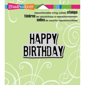 Stampendous: Grunge Birthday - Cling Rubber Stamp