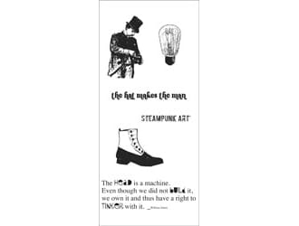 Studio 490: Cling Rubber Stamp Set - Steampunk Art