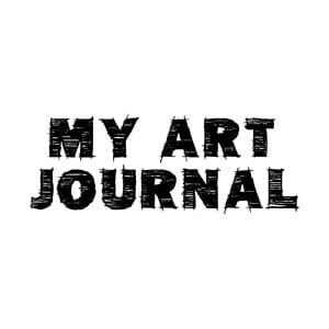 Studio 490: Sketched Art Journal - Wood Mount.Red Rub. Stamp