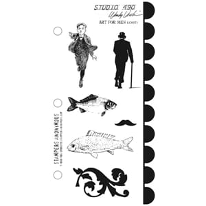 Studio 490: Cling Rubber Stamp Set - Art For Men