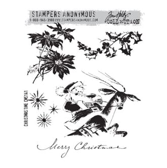 Tim Holz: Christmas Time - Large Cling Rubber Stamp Set