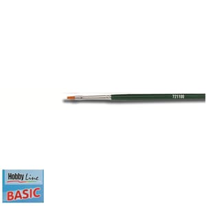 HOBBY LINE Basic - Flatpensel nr 0, nylon