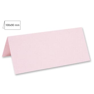 Doble bordkort 45x100 mm - Baby Pink, 5 stk