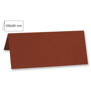 Doble bordkort 45x100 mm - Nougat, 5 stk