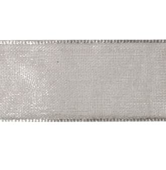 Organsa bånd 3 mm - Sølv, 10 meter
