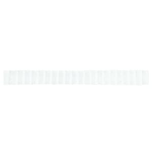 Bånd: Satin Pleats - Hvit, 1.6cm