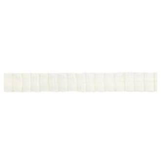 Bånd: Satin Pleats - Hvit, 1.6cm